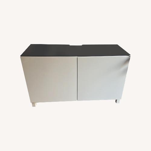 Used IKEA Besta White TV Stand with Storage for sale on AptDeco