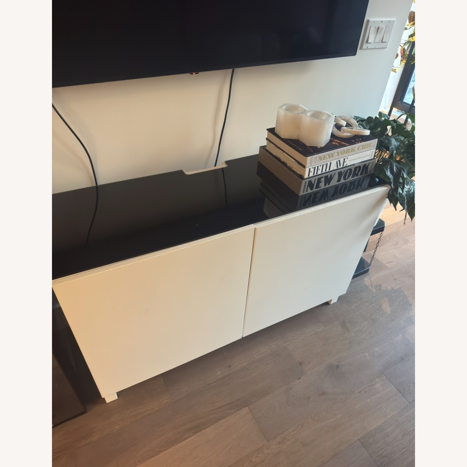 IKEA Besta White TV Stand with Storage - image-2