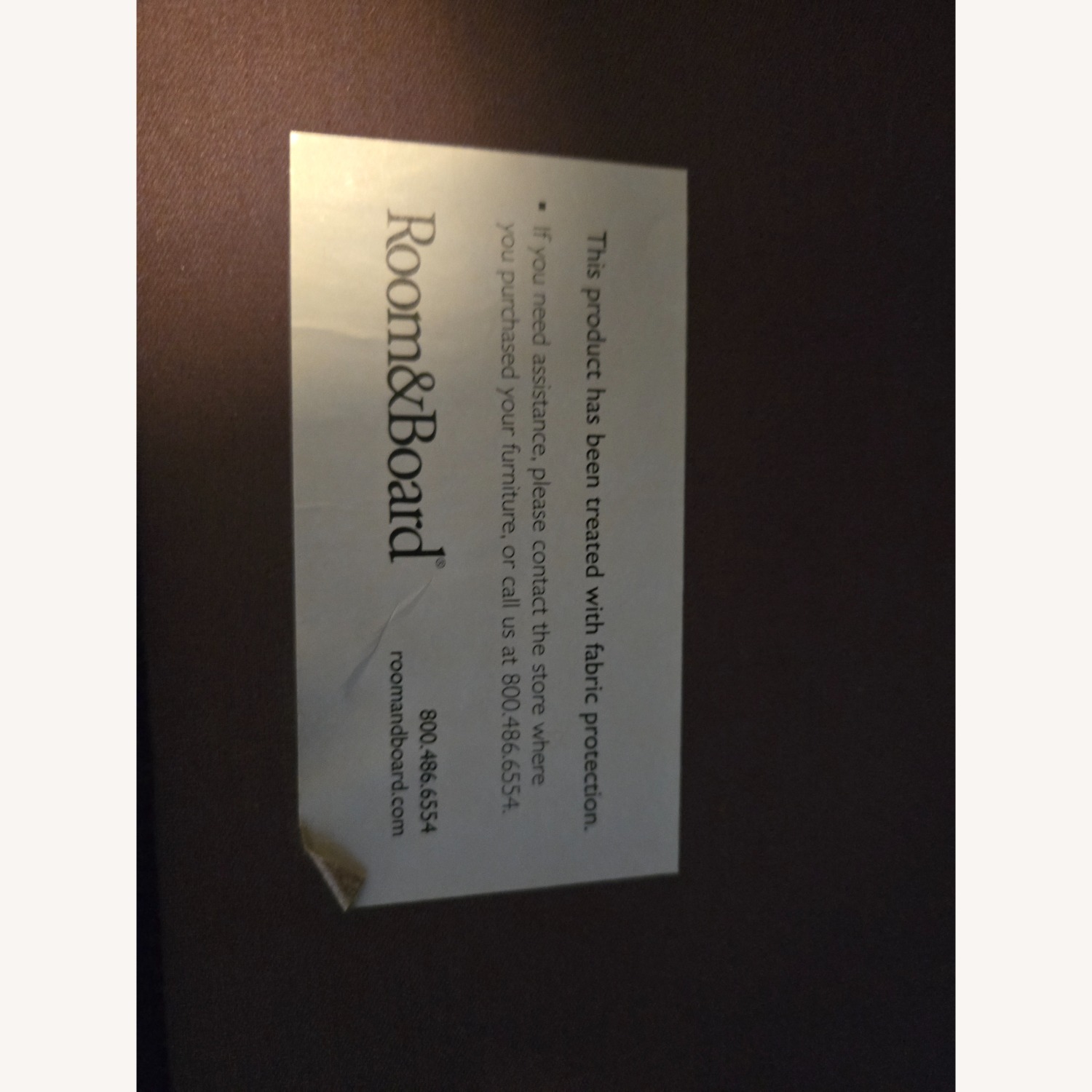 Room & Board Brown Velvet Sofa w Matching Ottoman - image-7