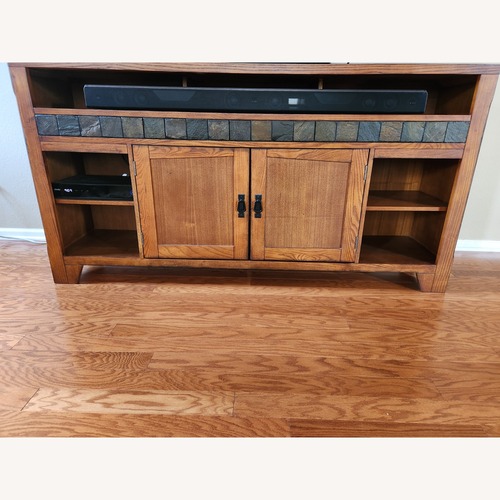 Used Wood and Slate TV Console  for sale on AptDeco