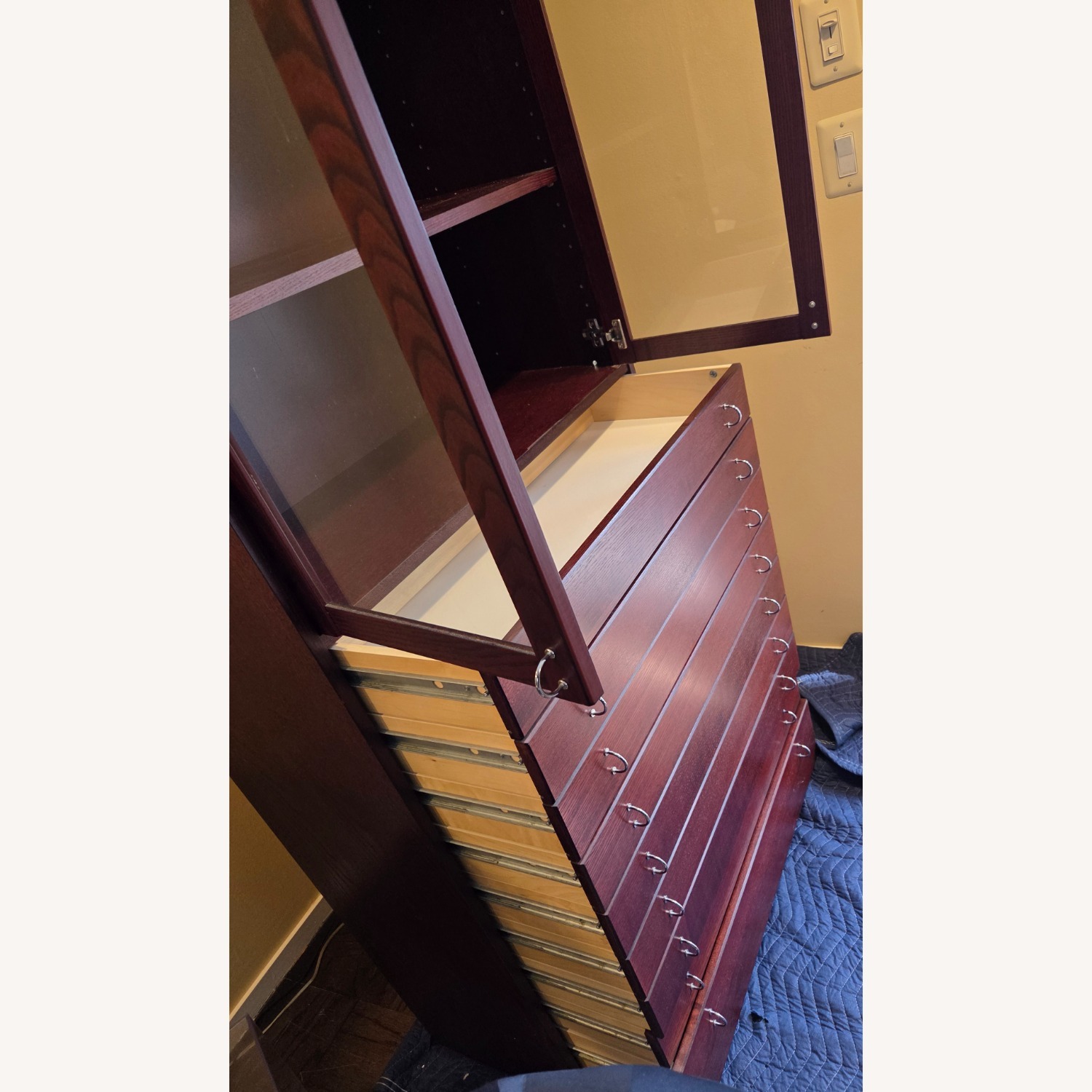 1994 IKEA Kavaljer Tall Shallow Wall Cabinet - image-2