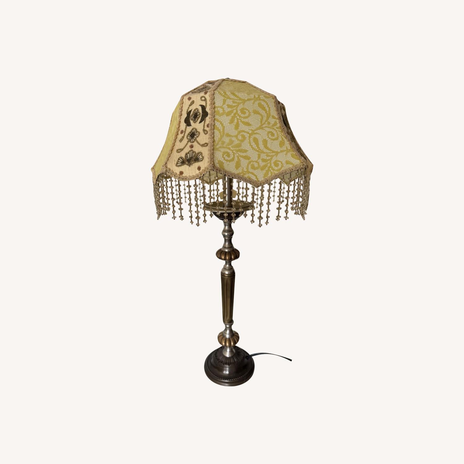 Vintage Fringe Table Lamp - image-0