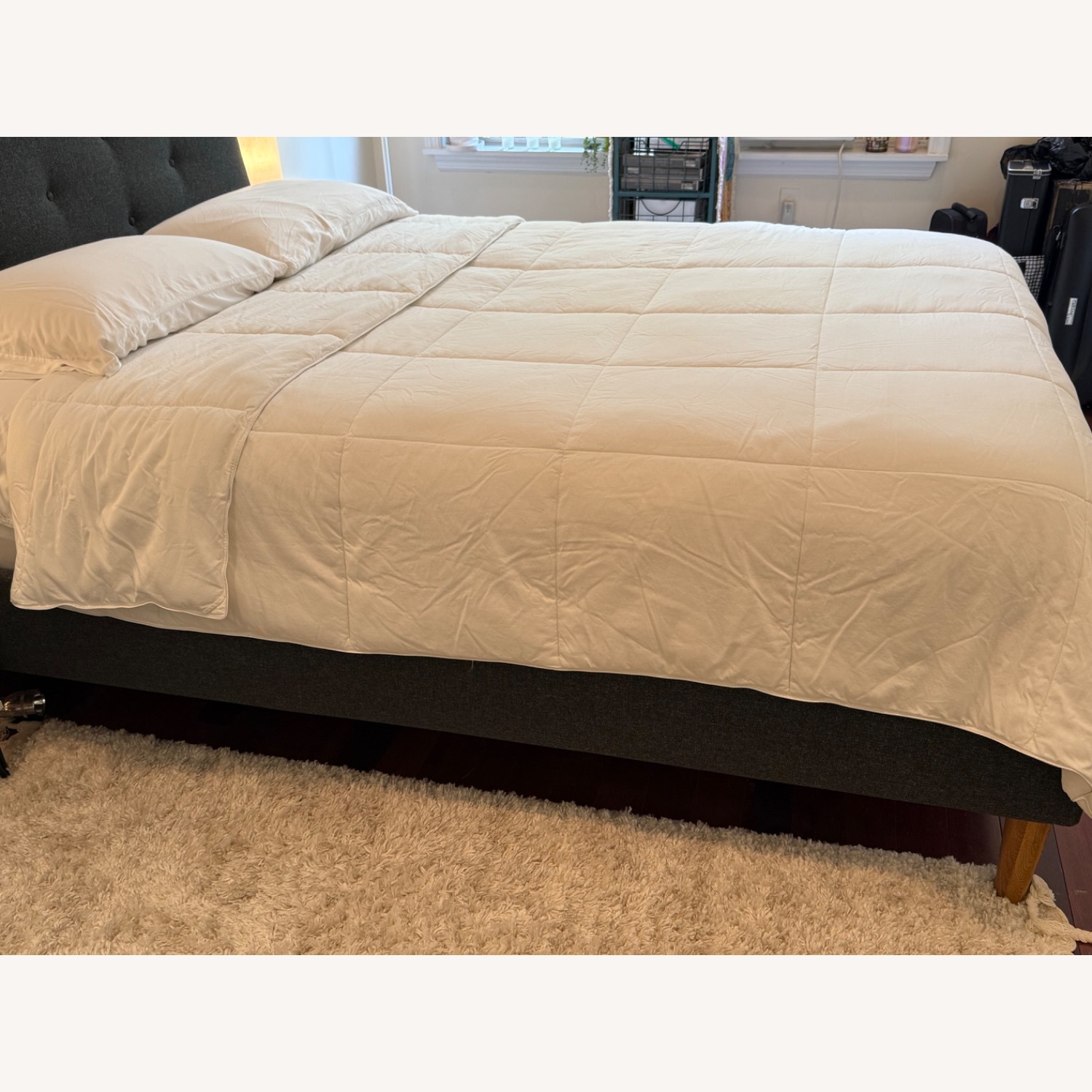 Queen Upholstered Bed Frame/Headboard  - image-4