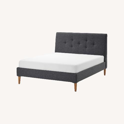 Used Queen Upholstered Bed Frame/Headboard  for sale on AptDeco