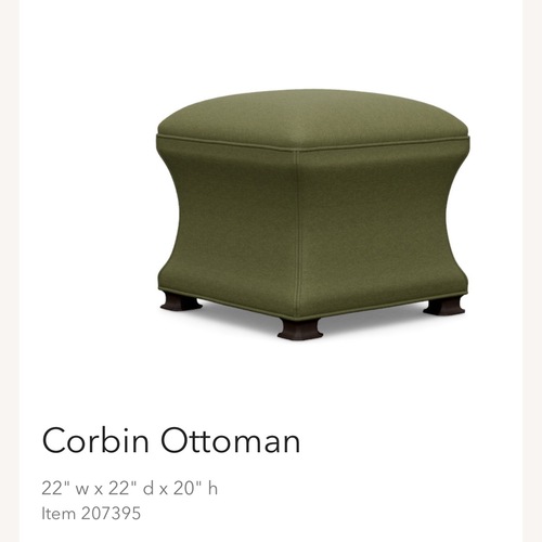 Used Ethan Allen Corbin Ottoman for sale on AptDeco
