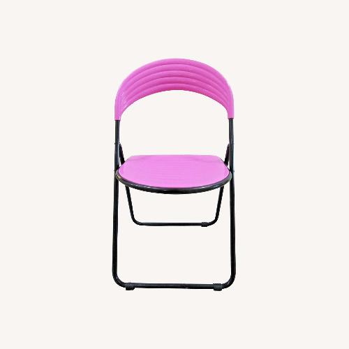 Used Pair Italian Designer Studio GP Pink Fold Chairs for sale on AptDeco
