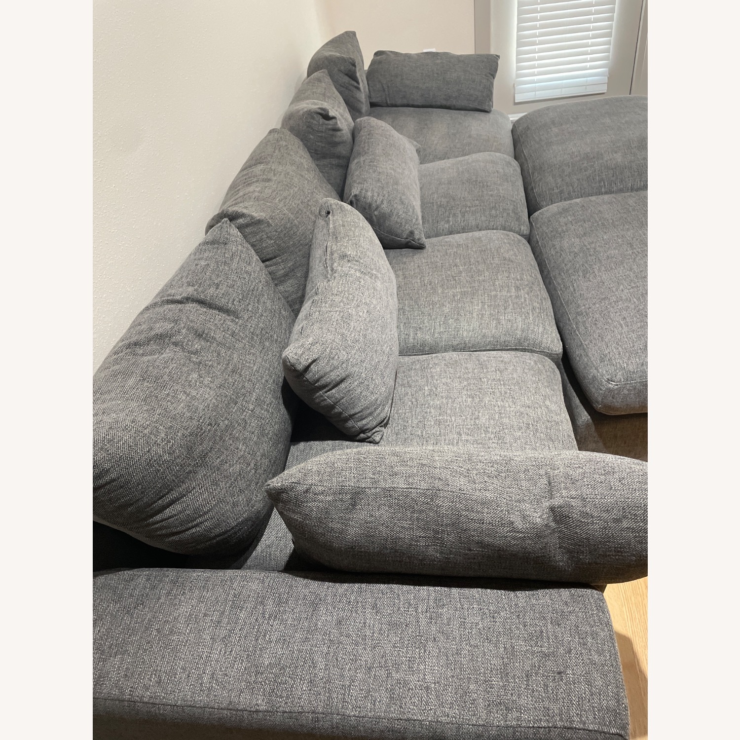 Dark Gray Upholstered Sofa - image-2