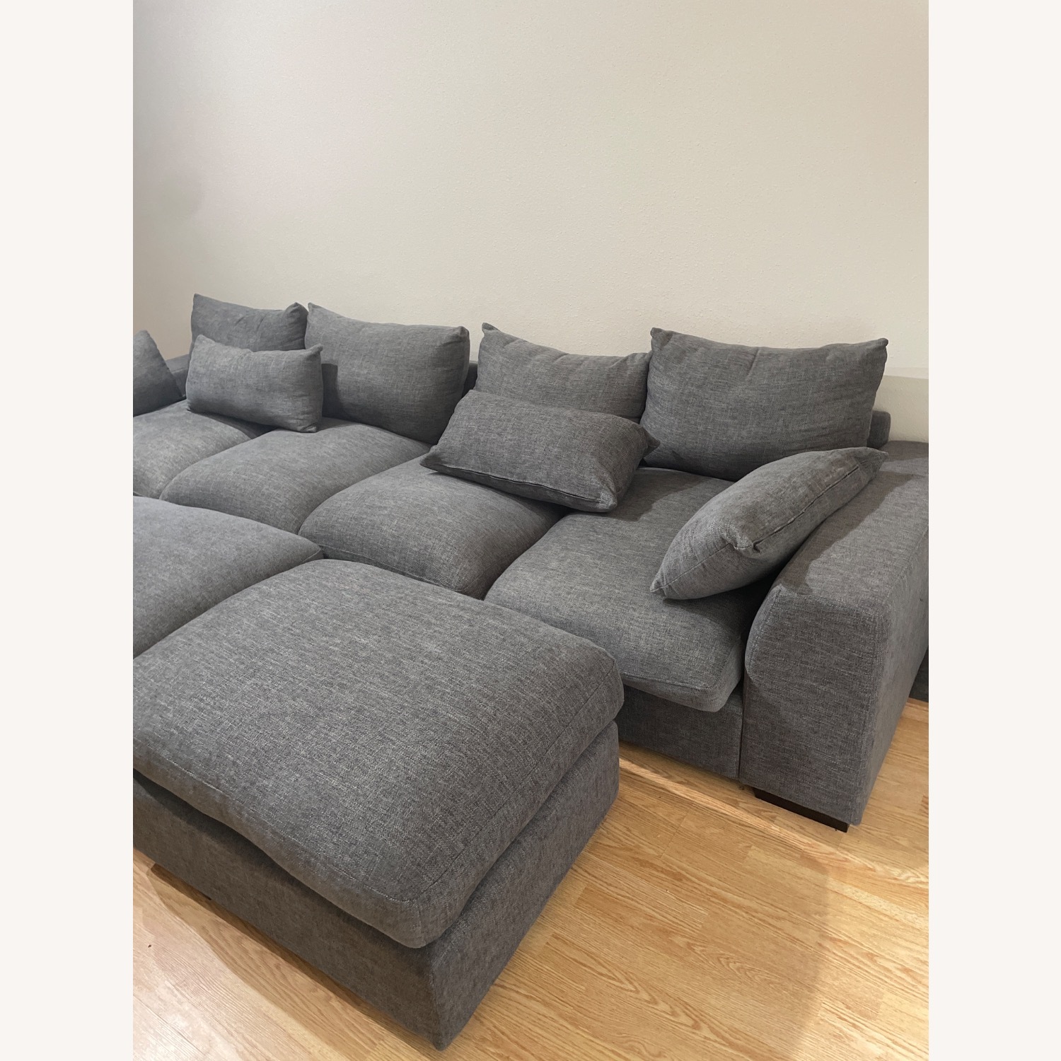 Dark Gray Upholstered Sofa - image-3