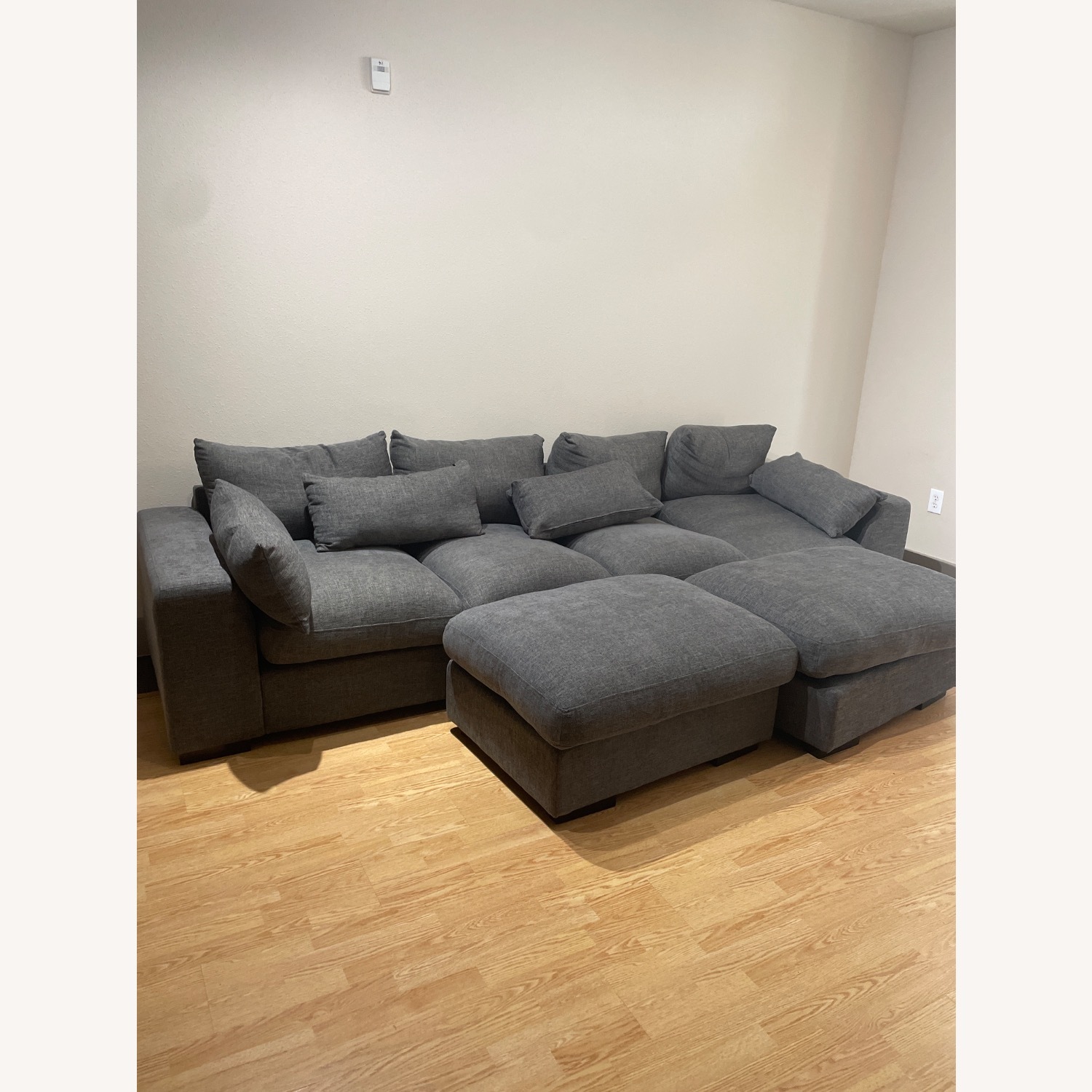 Dark Gray Upholstered Sofa - image-1