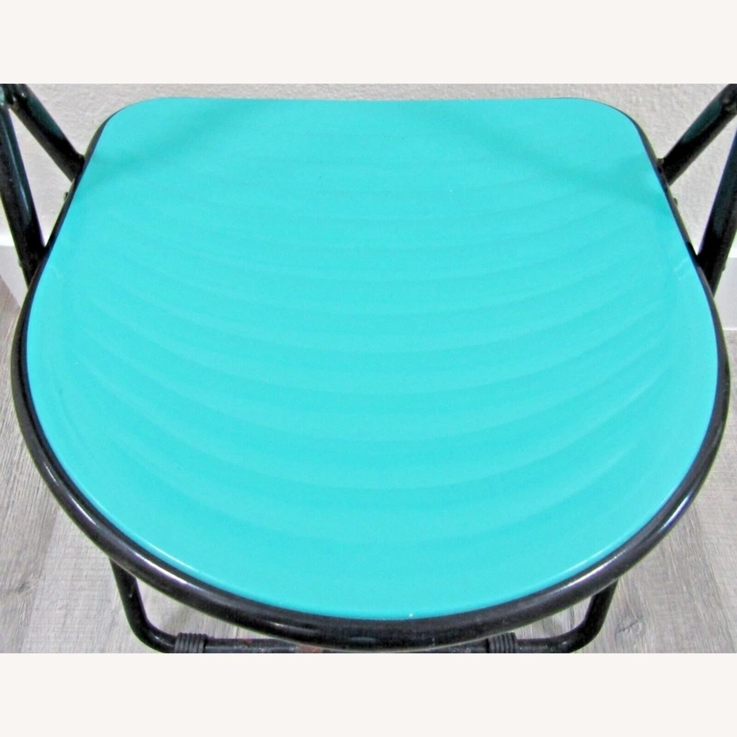 Pair Italian Designer Studio GP Turquoise Chairs - image-12