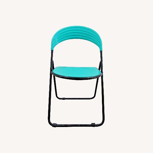 Used Pair Italian Designer Studio GP Turquoise Chairs for sale on AptDeco