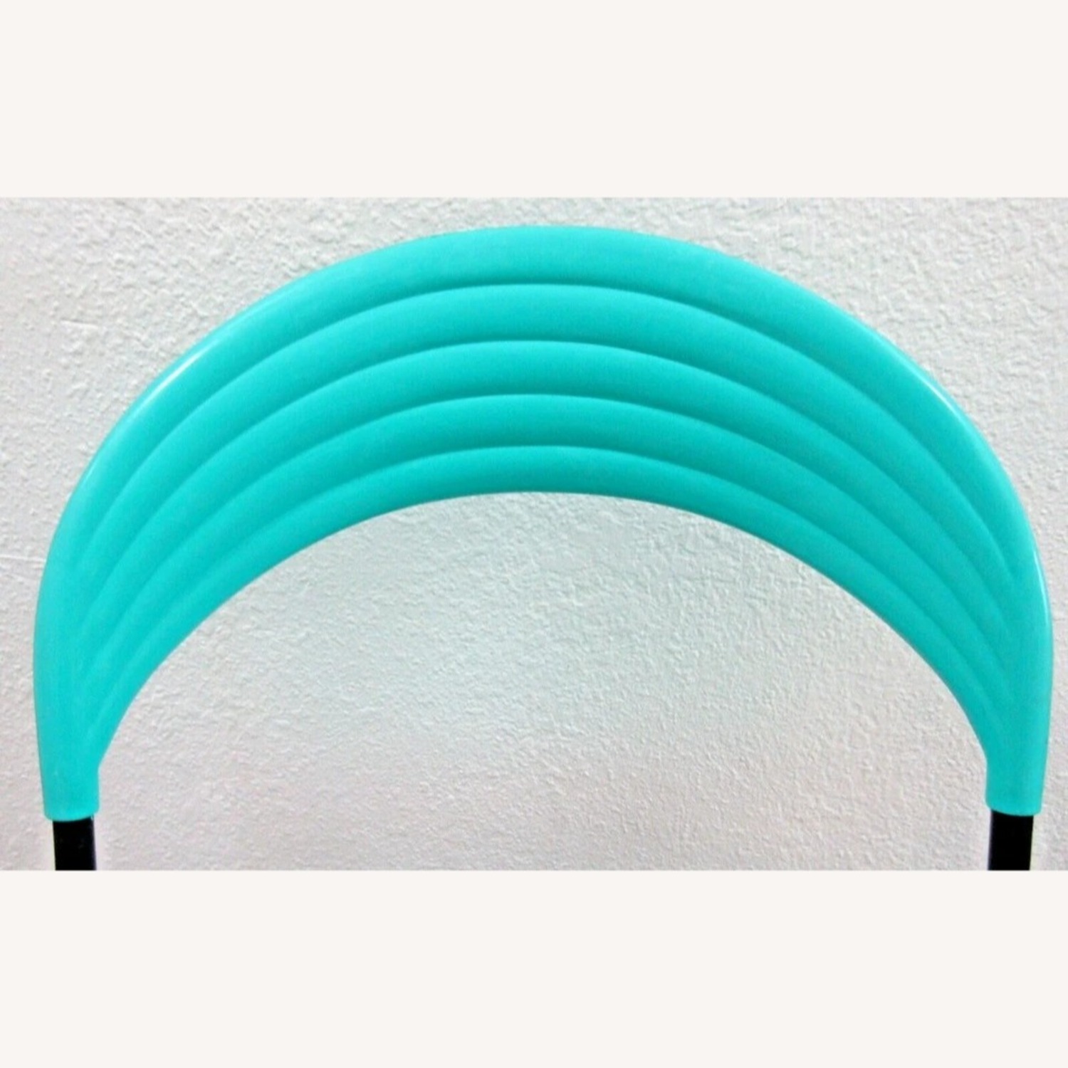 Pair Italian Designer Studio GP Turquoise Chairs - image-11