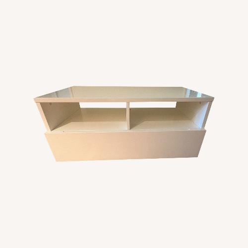 Used CB2 Chill White Lacquer Media/TV Console for sale on AptDeco