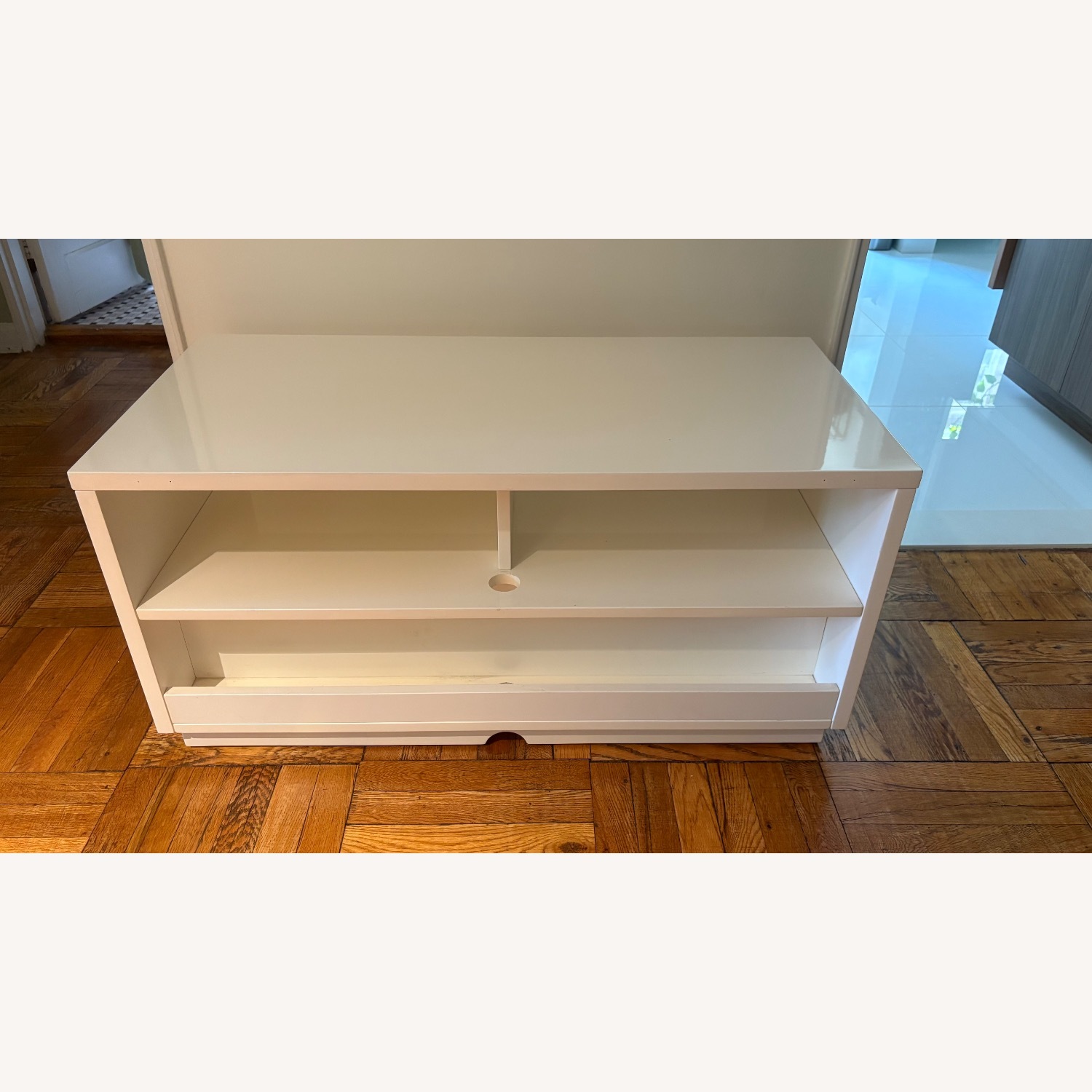 CB2 Chill White Lacquer Media/TV Console - image-6