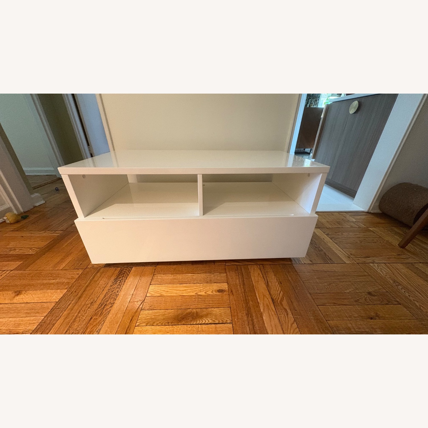 CB2 Chill White Lacquer Media/TV Console - image-2