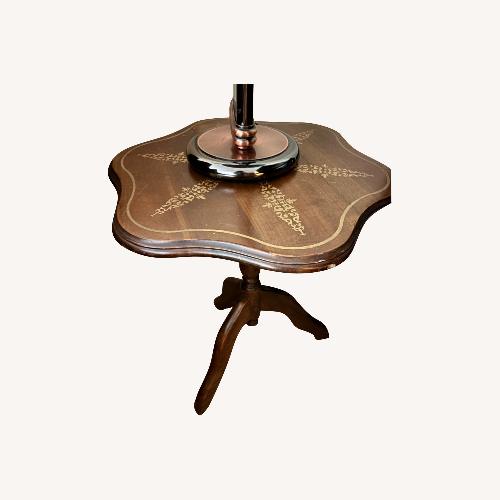 Used Small Inlaid Wood Table for sale on AptDeco