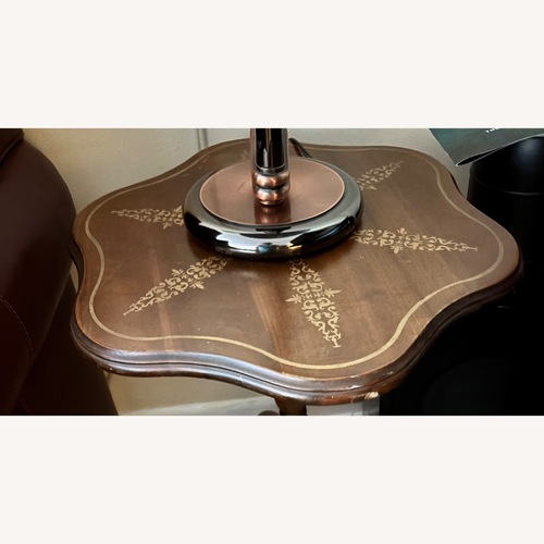 Used Small Inlaid Wood Table for sale on AptDeco