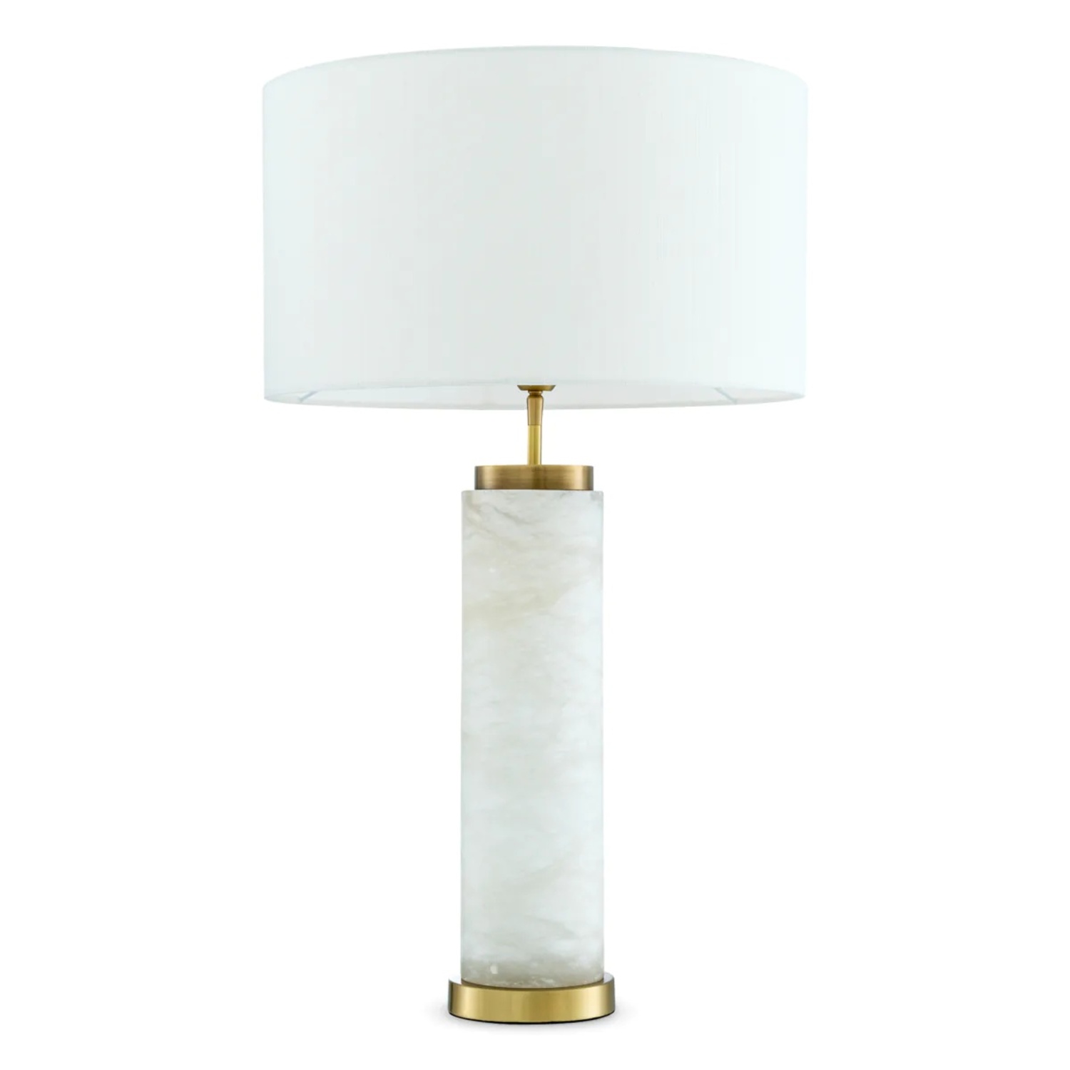 Pillar Table Lamp USB, Marble Base - image-0