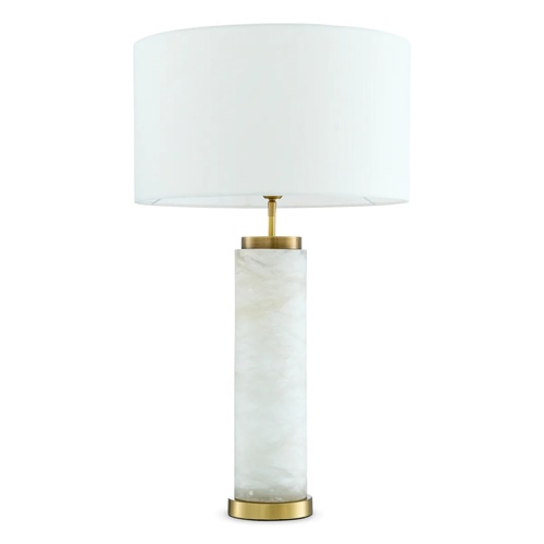 Used Pillar Table Lamp USB, Marble Base for sale on AptDeco
