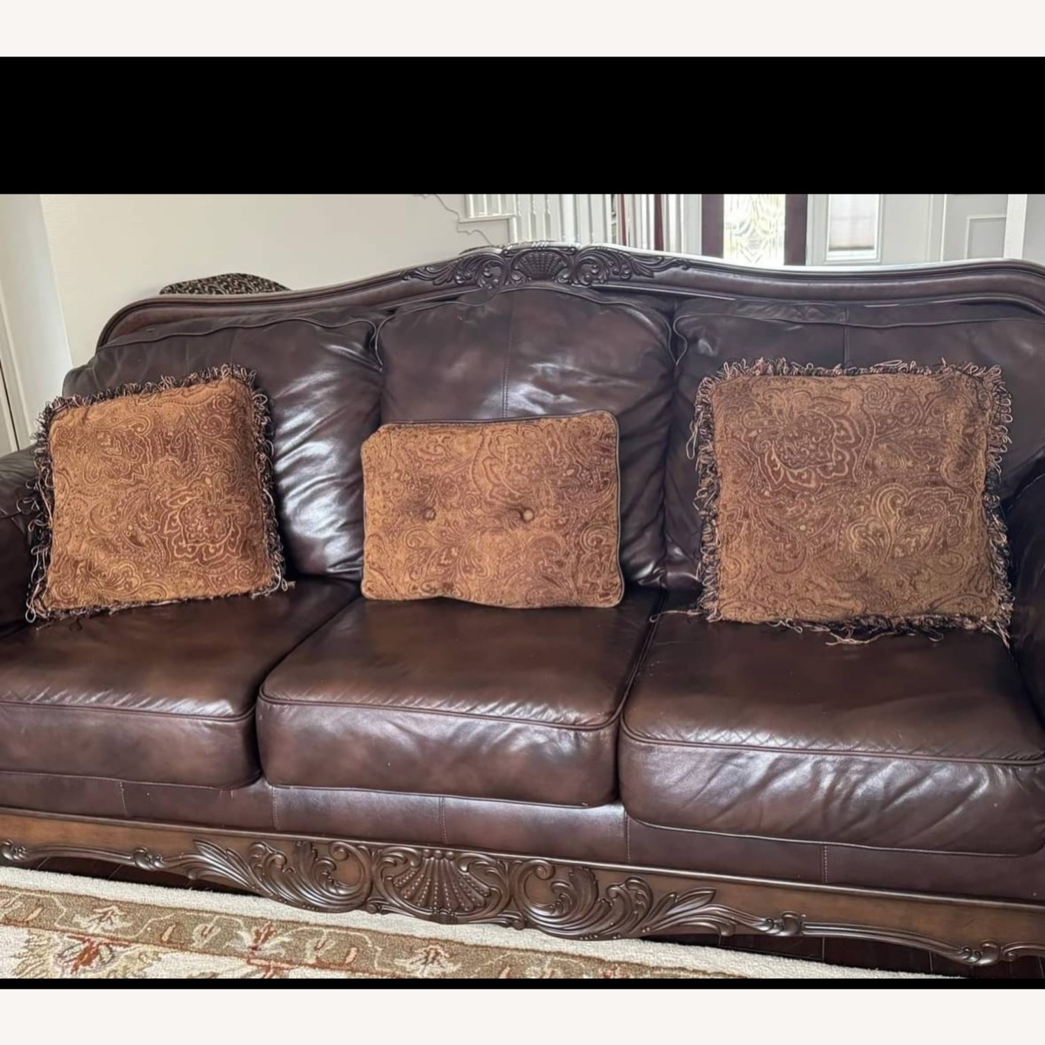 Ashley Furniture Leather Sofa - image-2
