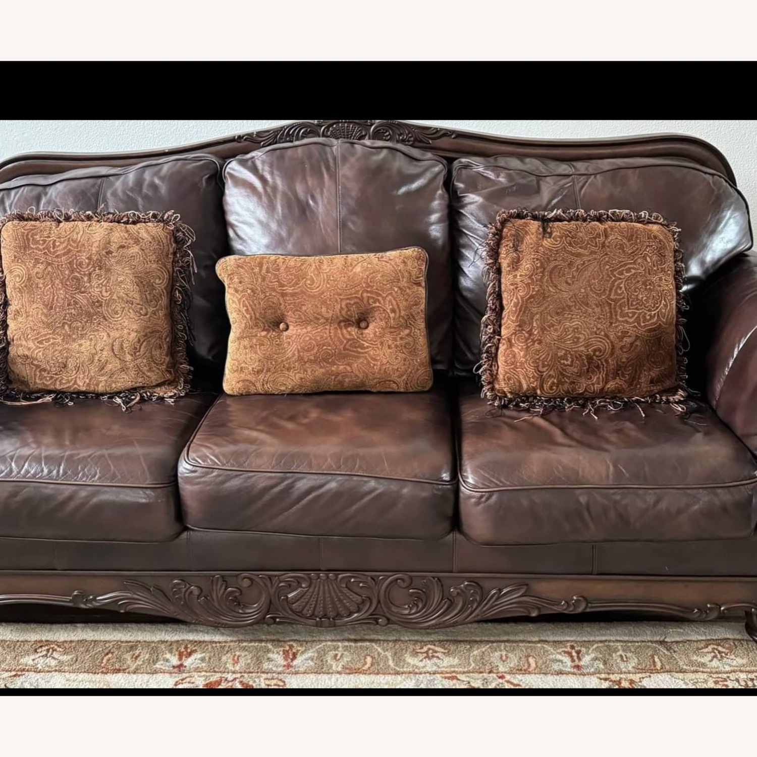 Ashley Furniture Leather Sofa - image-1