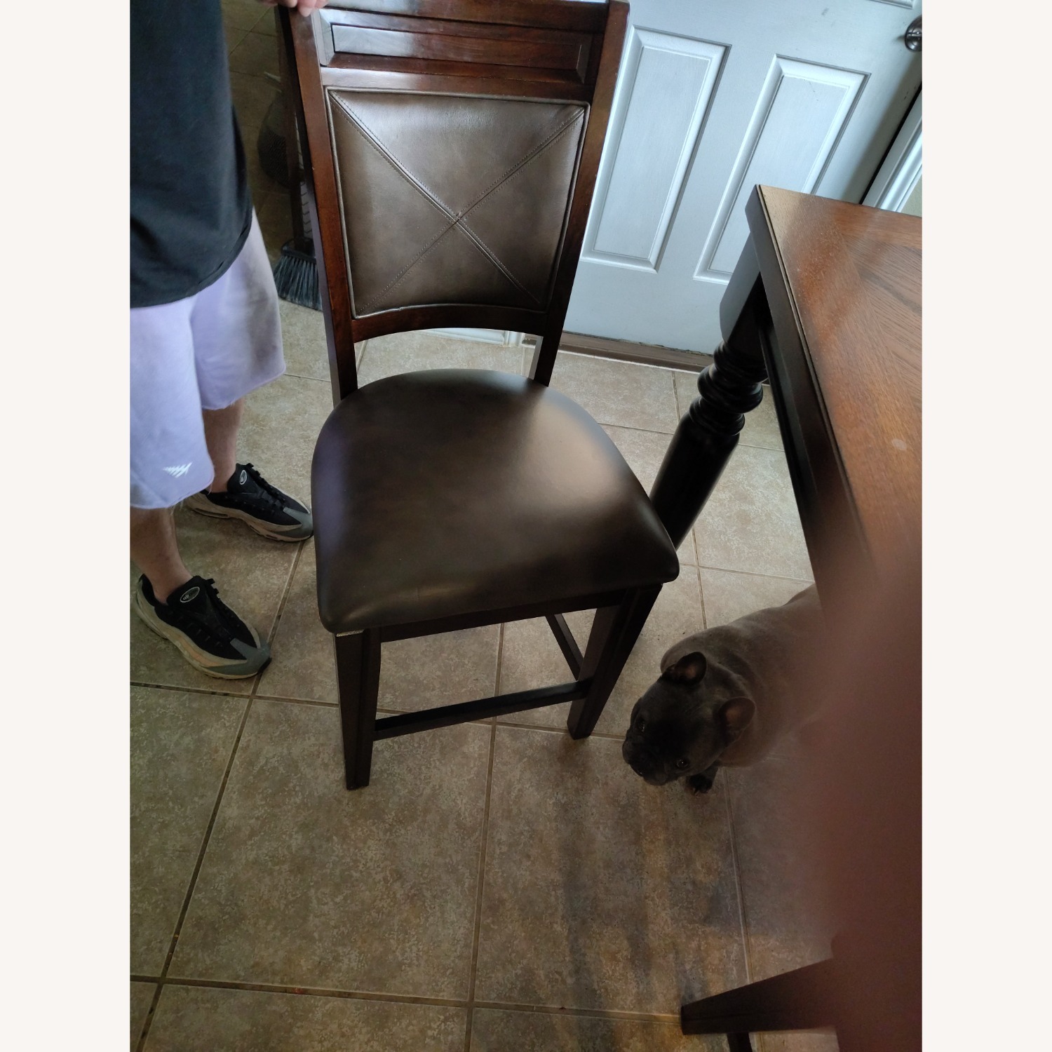 Antique Oak Table with 8 Chairs - image-8