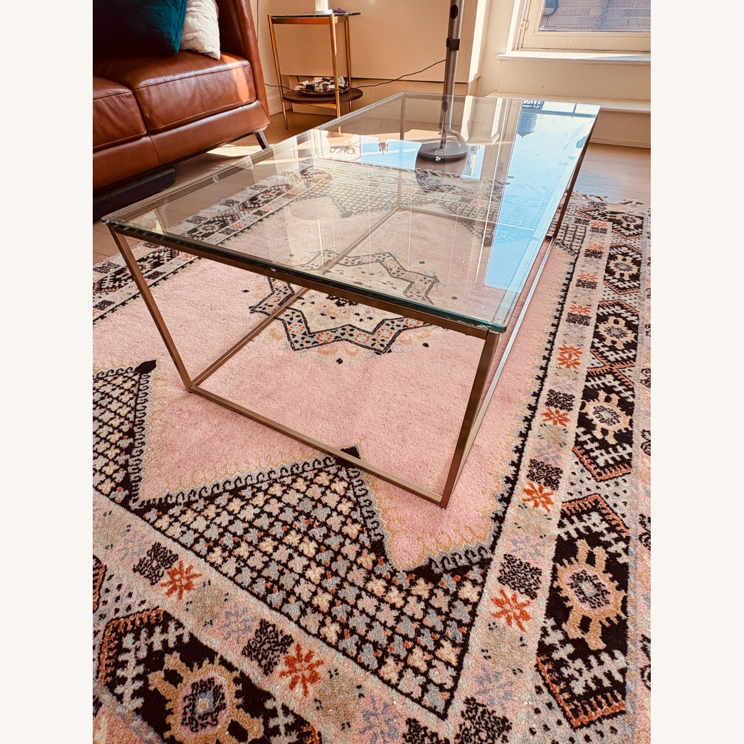 West Elm Streamline Glass Coffee Table - image-2