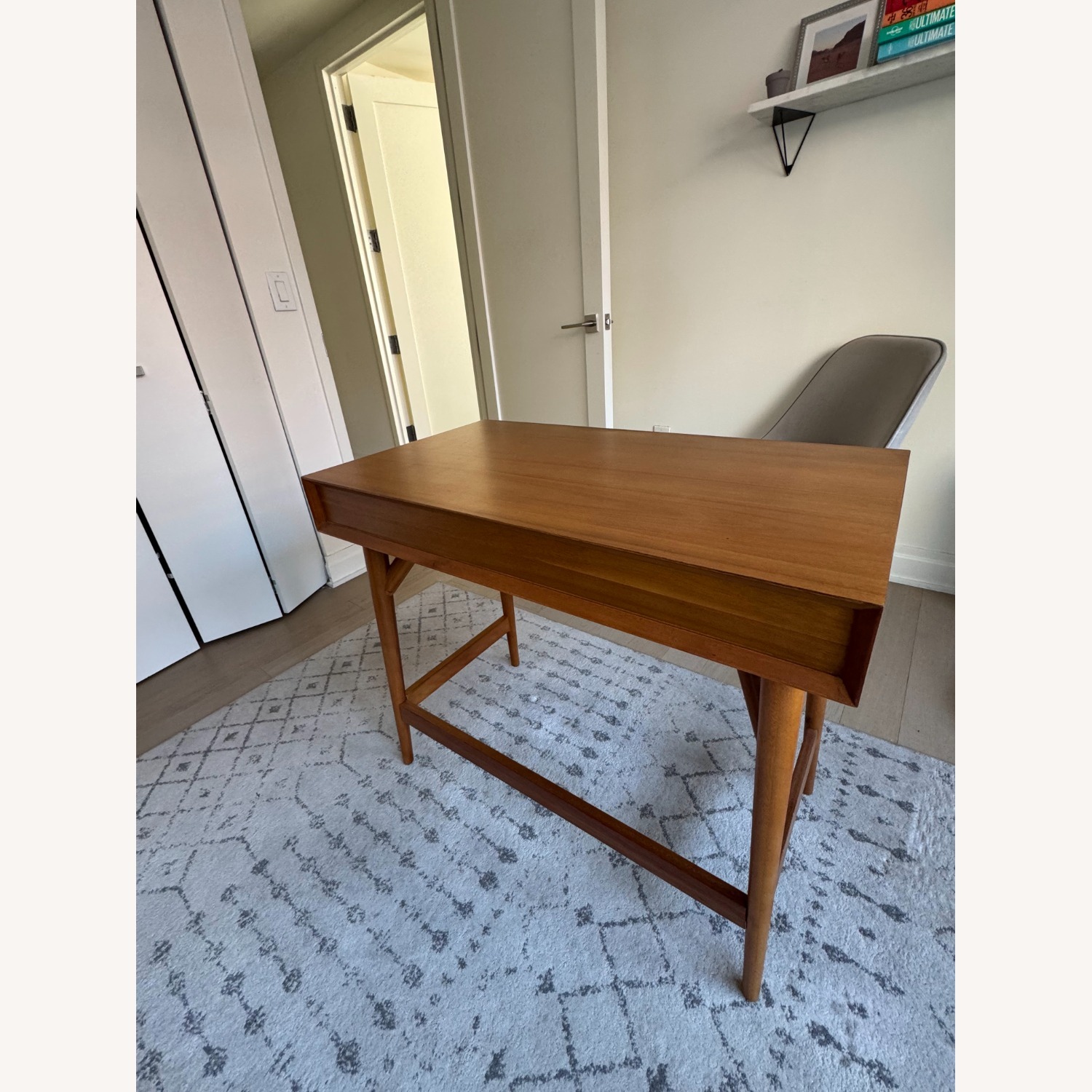 West Elm Mid Century Mini Desk, Acorn - image-3