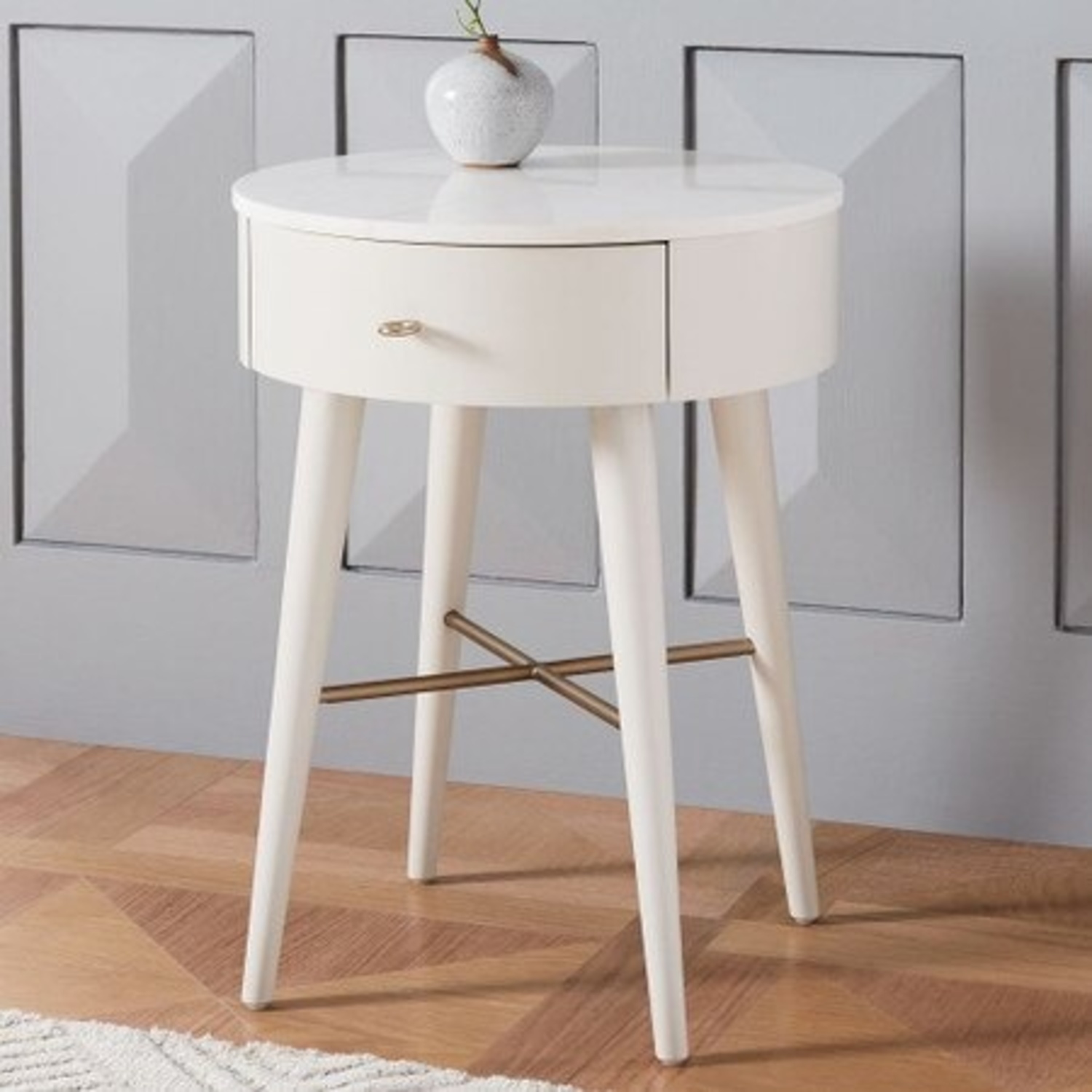 West Elm Penelope Nightstand, Small, White - image-0