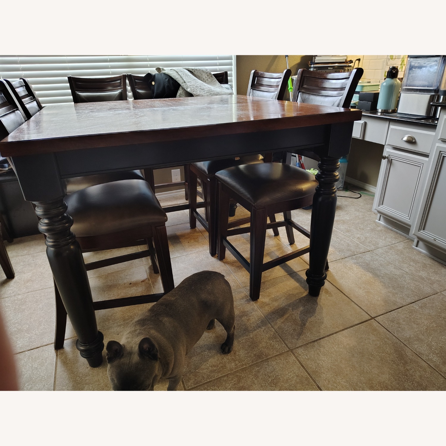 Antique Oak Table With 8 Chairs - image-3