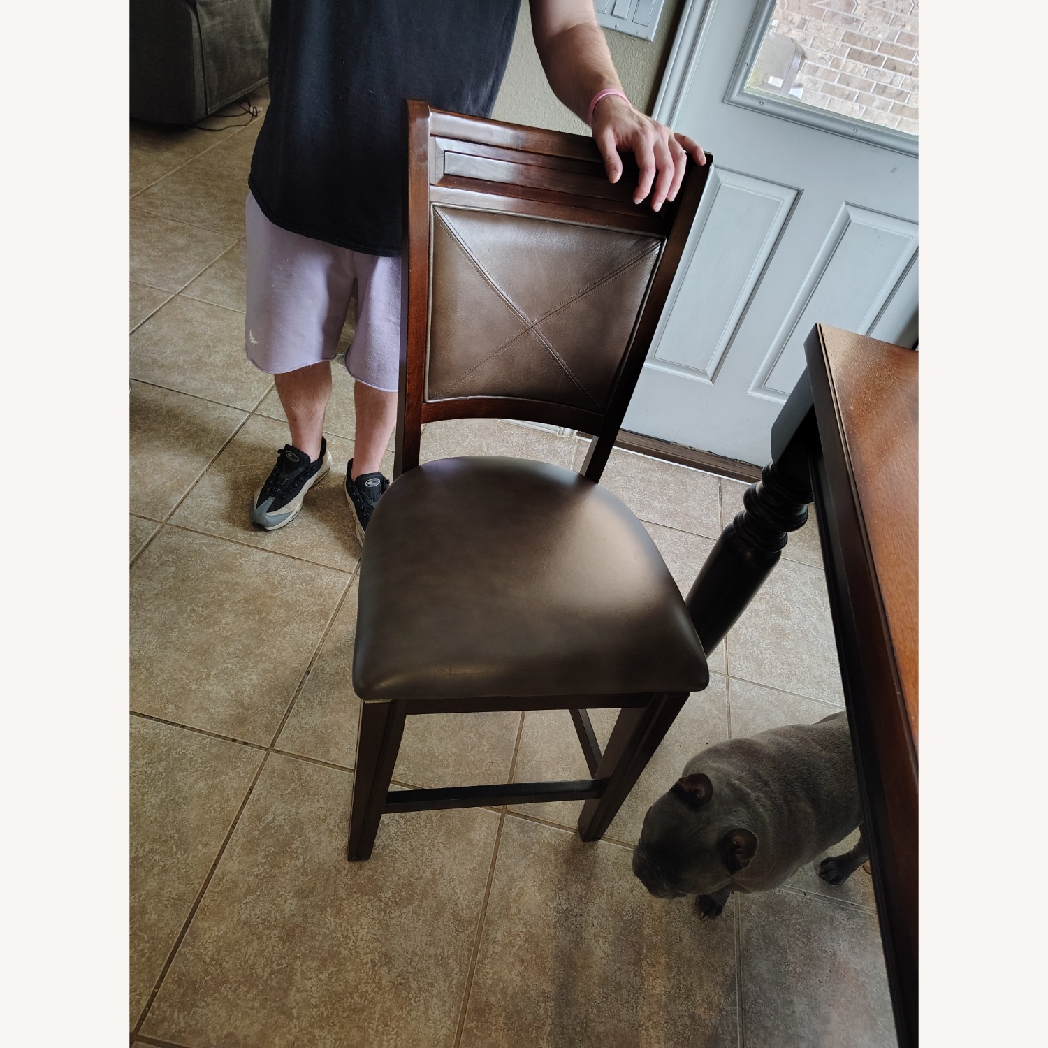 Antique Oak Table With 8 Chairs - image-5