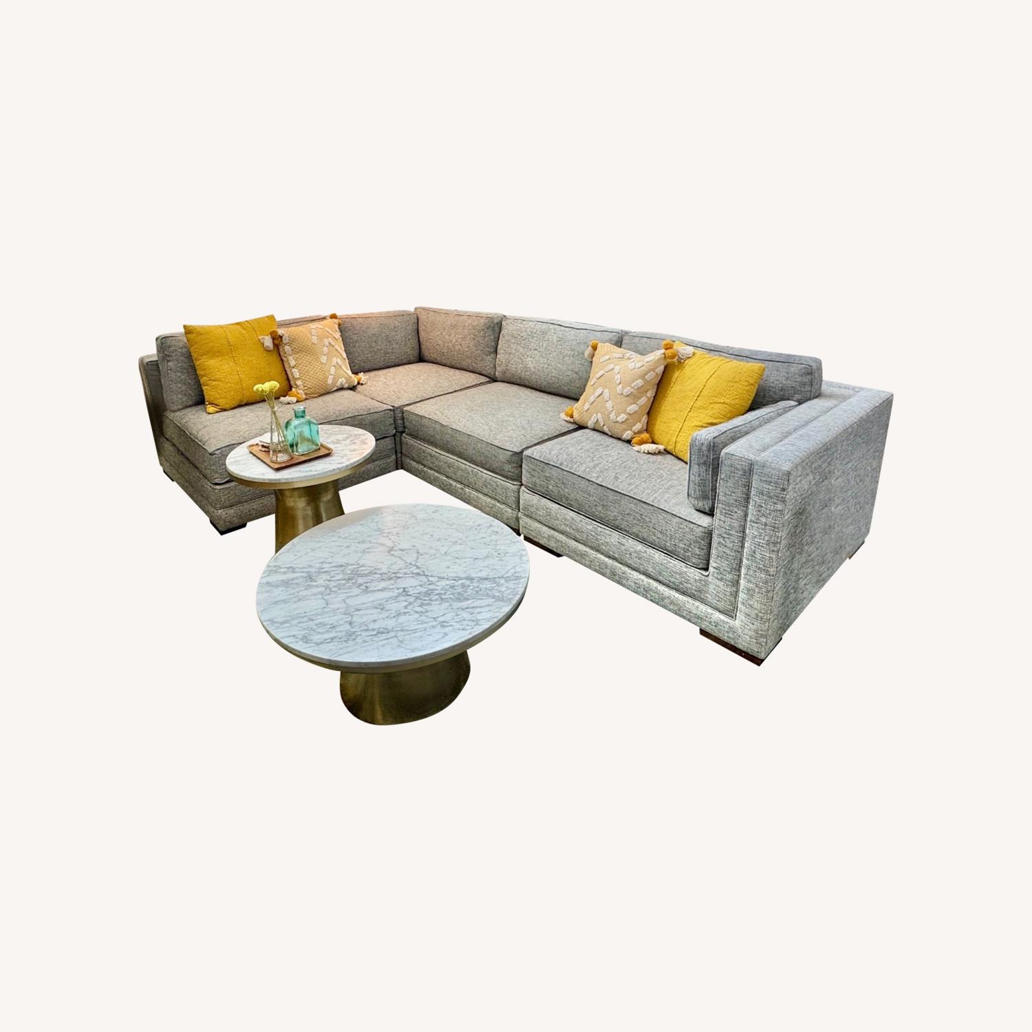 Rumi Light Gray Sectional Sofa - image-0