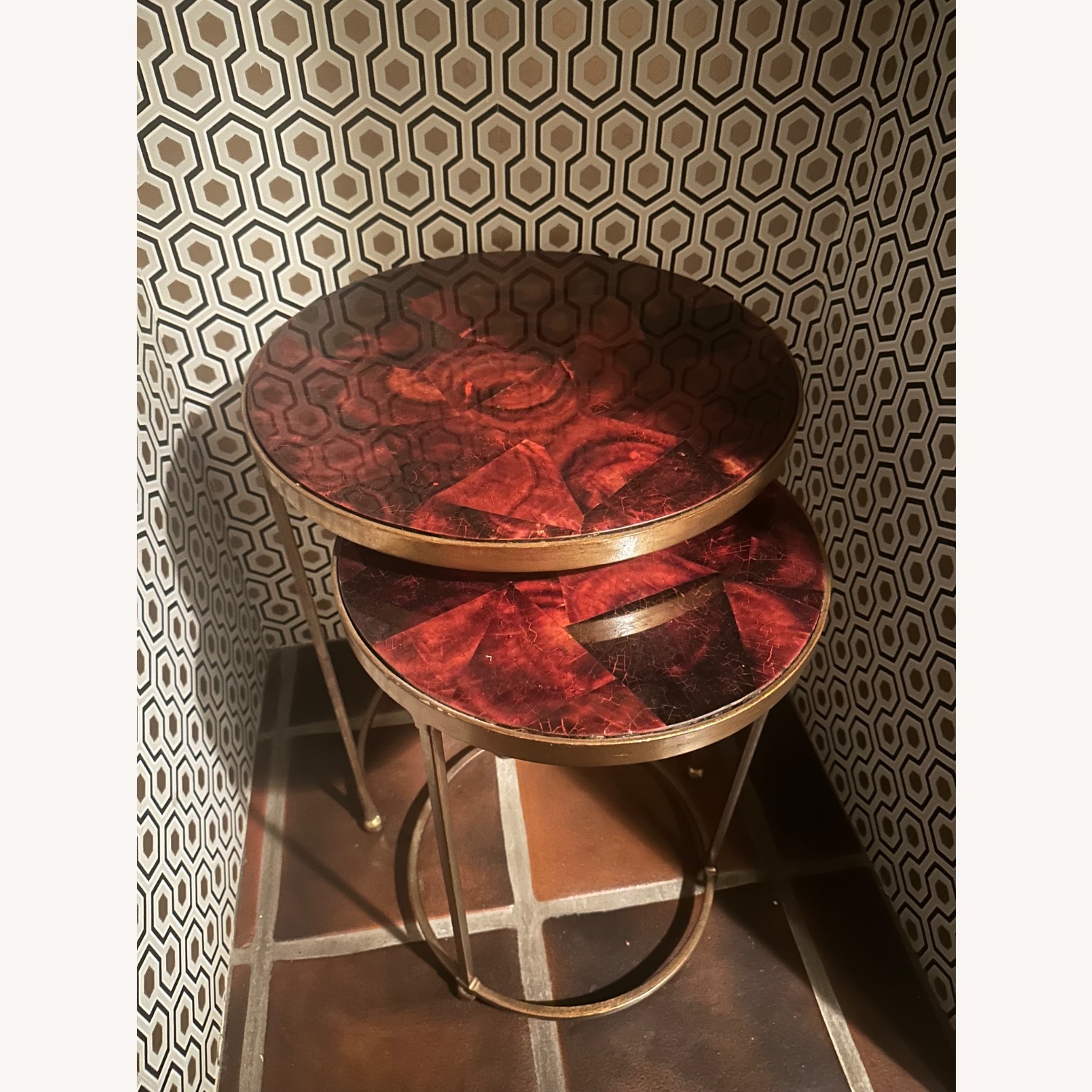 Tortoise Shell Nesting Table - image-1