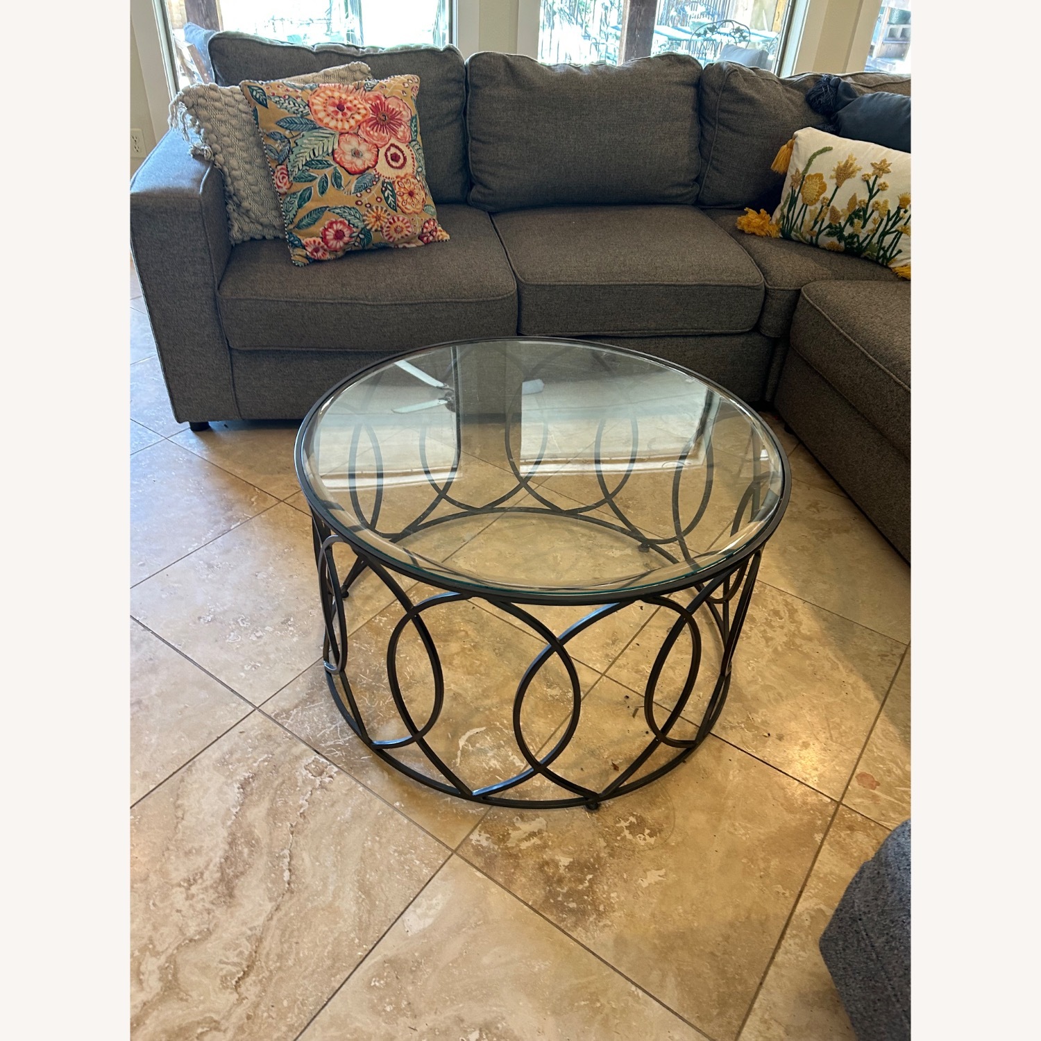 Pier 1 Imports Metal/Glass Coffee Table - image-3