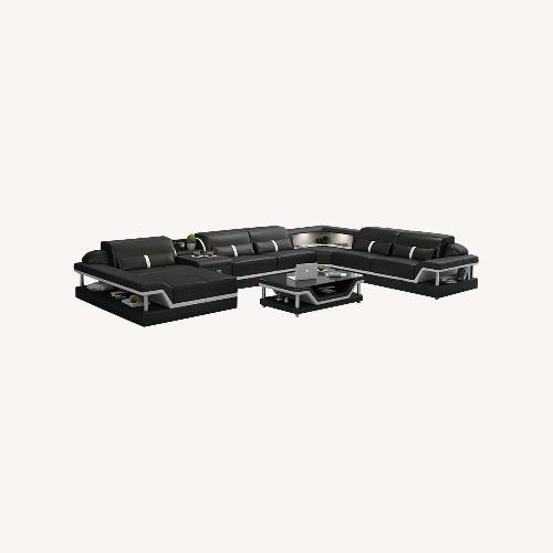 Used Asantae - Genuine Leather Modular Corner Sectional for sale on AptDeco