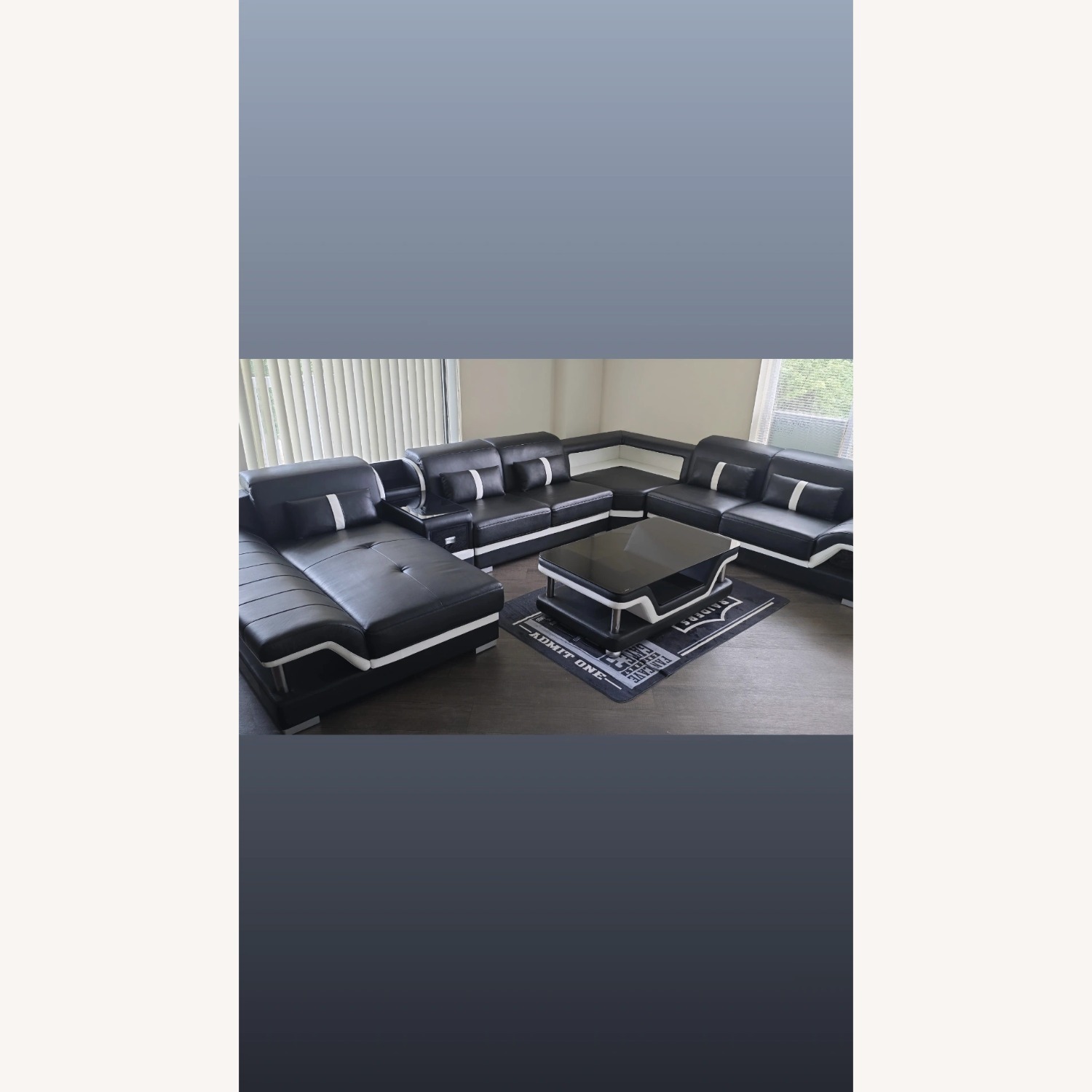 Asantae - Genuine Leather Modular Corner Sectional - image-2