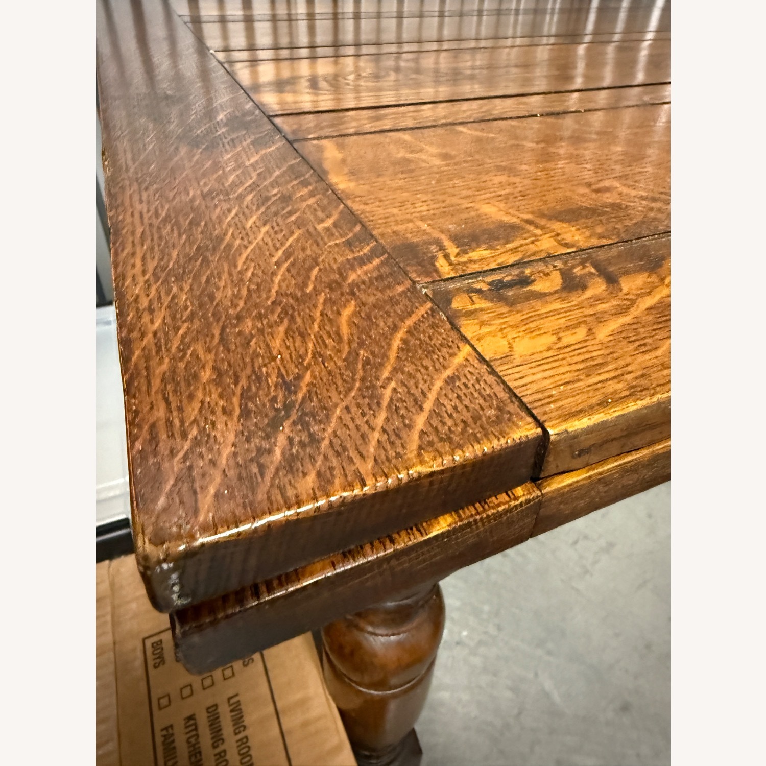 Antique Handmade Amish Wood Table - image-2