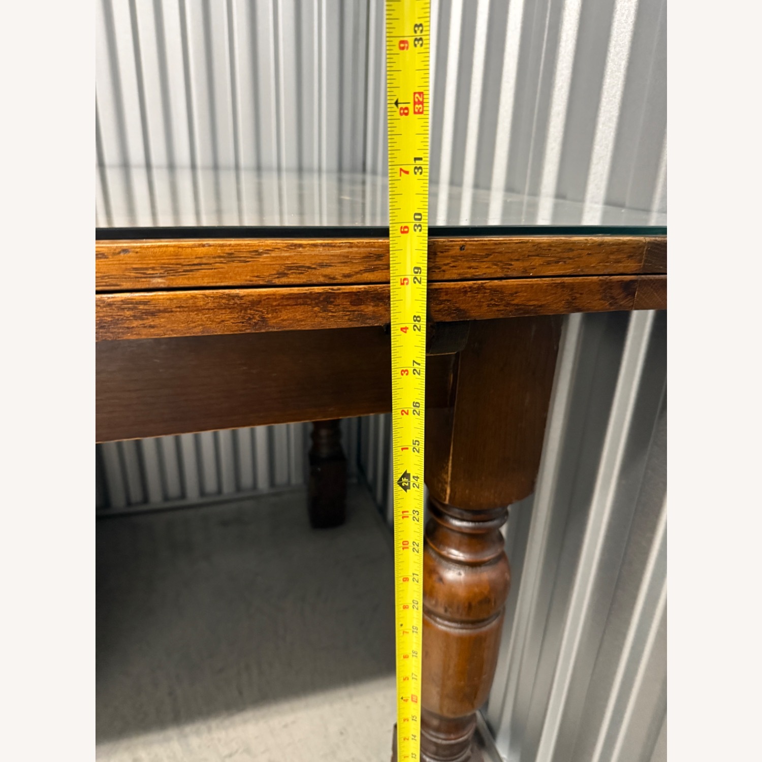 Antique Handmade Amish Wood Table - image-5