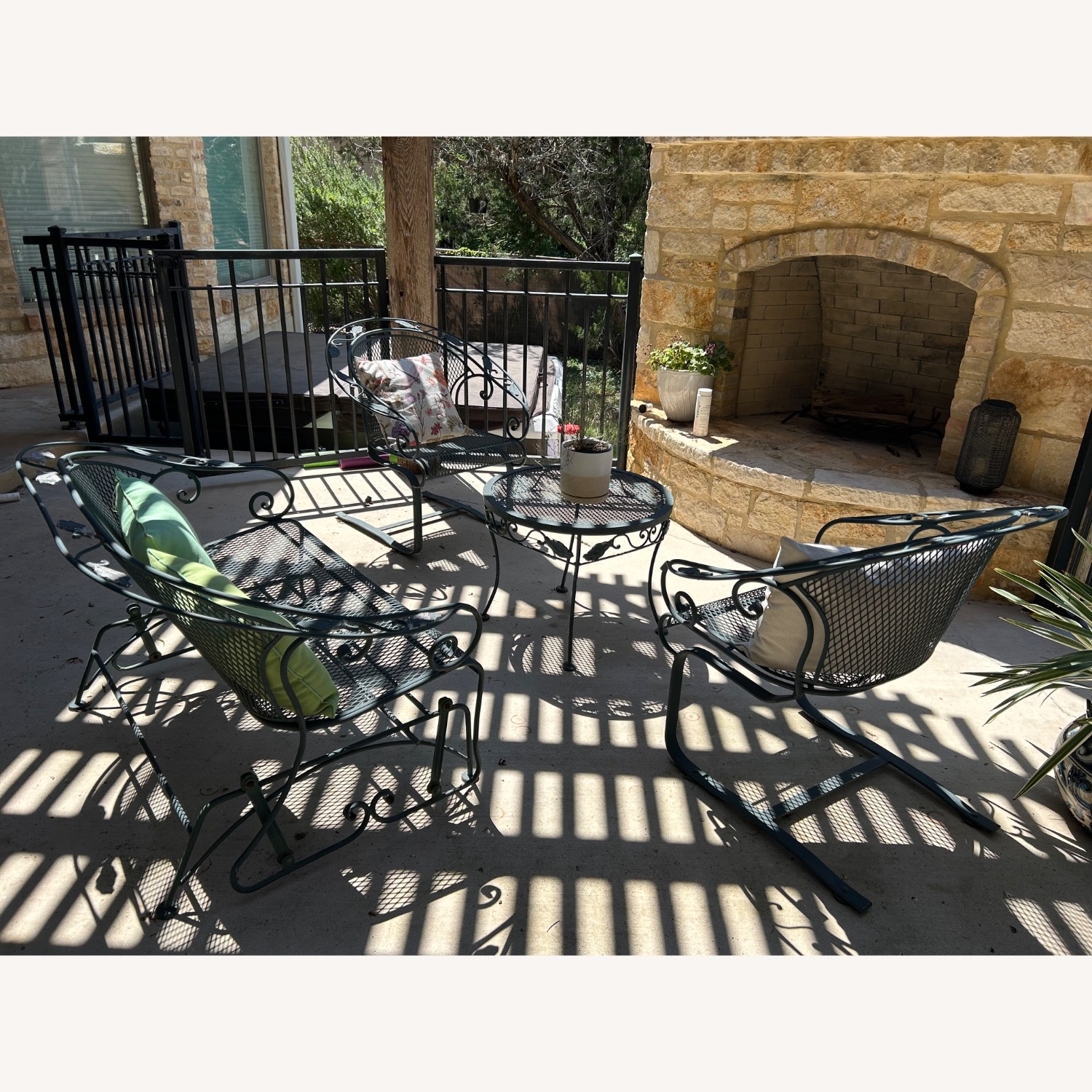 Wrought Iron Patio Furniture Set - image-3