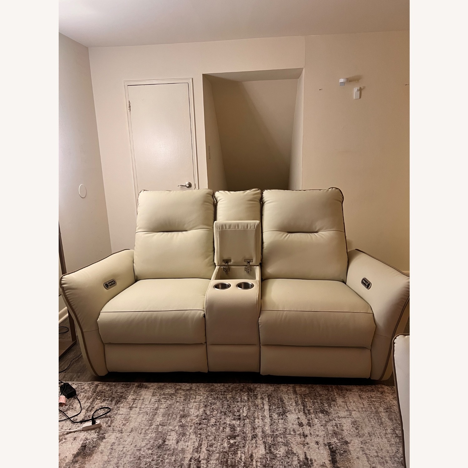 Reclining Leather Sofa - image-1