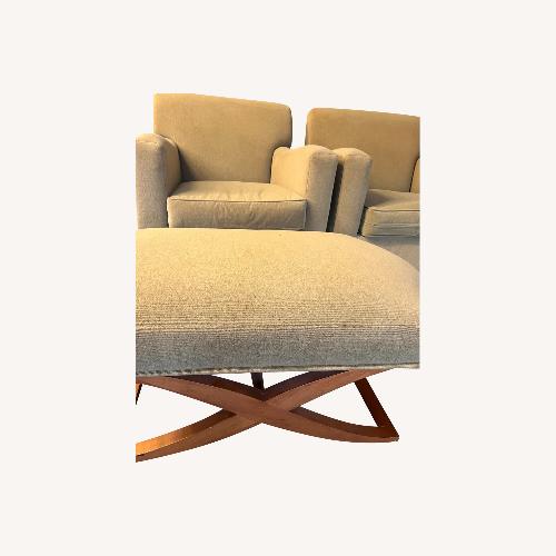 Used Holly Hunt/Christian Liaigre 2 Armchairs + Ottoman for sale on AptDeco