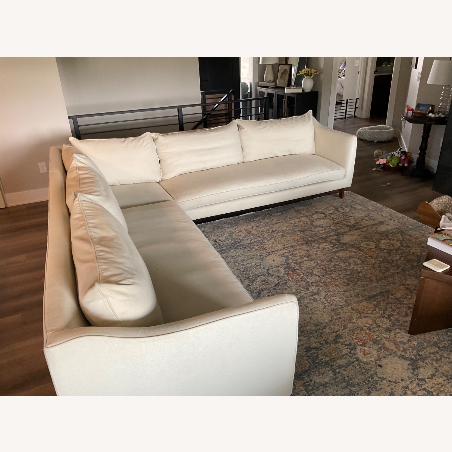 Interior Define Caitlin Cream Sectional Sofa - image-6