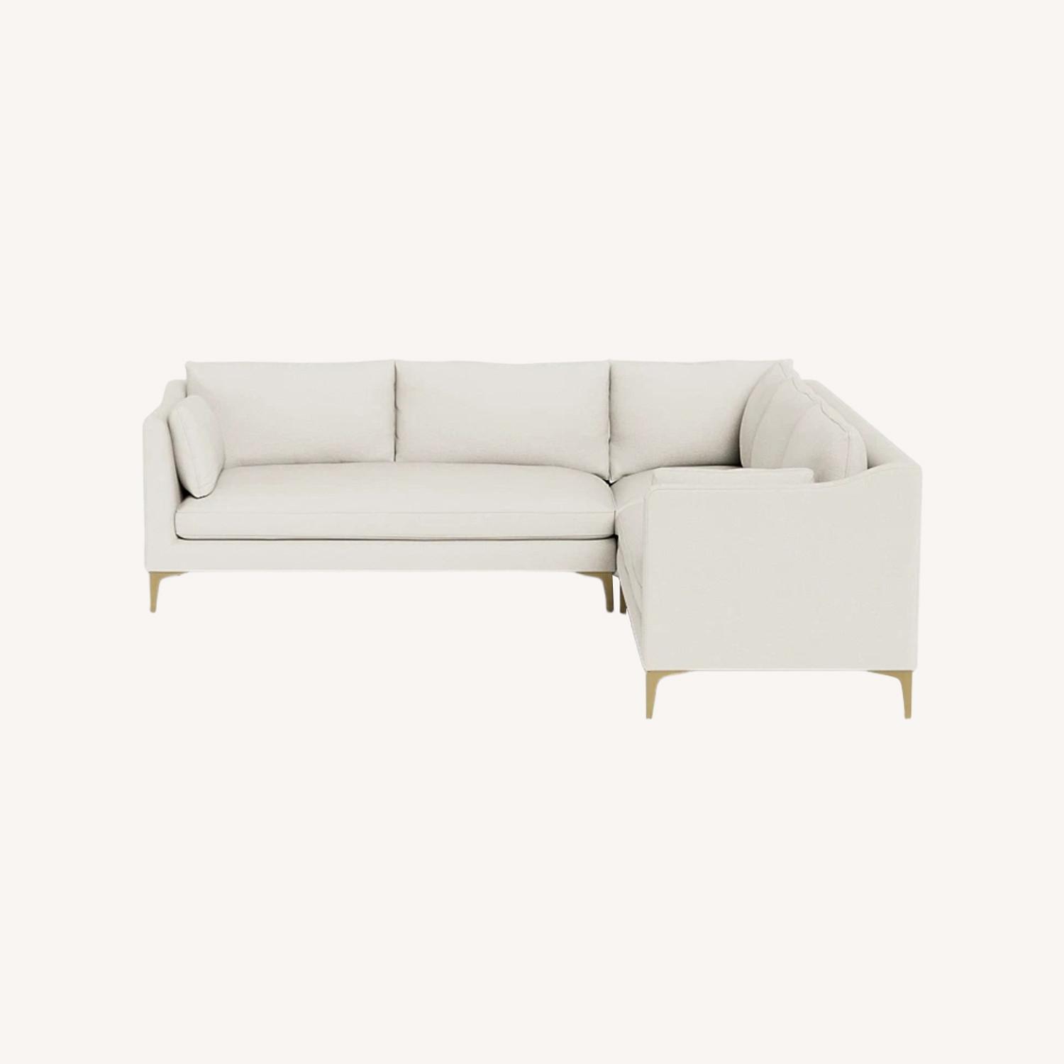 Interior Define Caitlin Cream Sectional Sofa - image-0