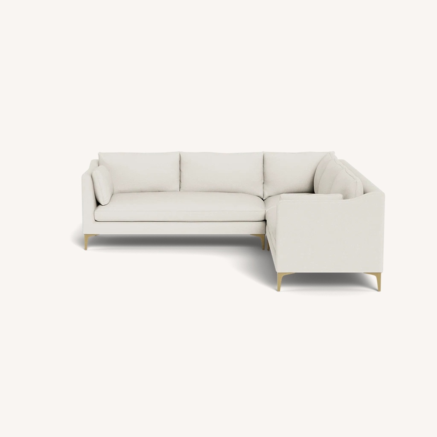 Interior Define Caitlin Cream Sectional Sofa - image-10