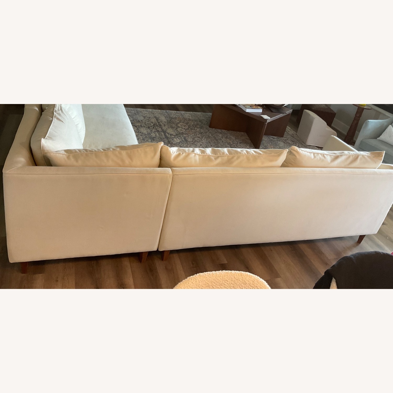 Interior Define Caitlin Cream Sectional Sofa - image-7