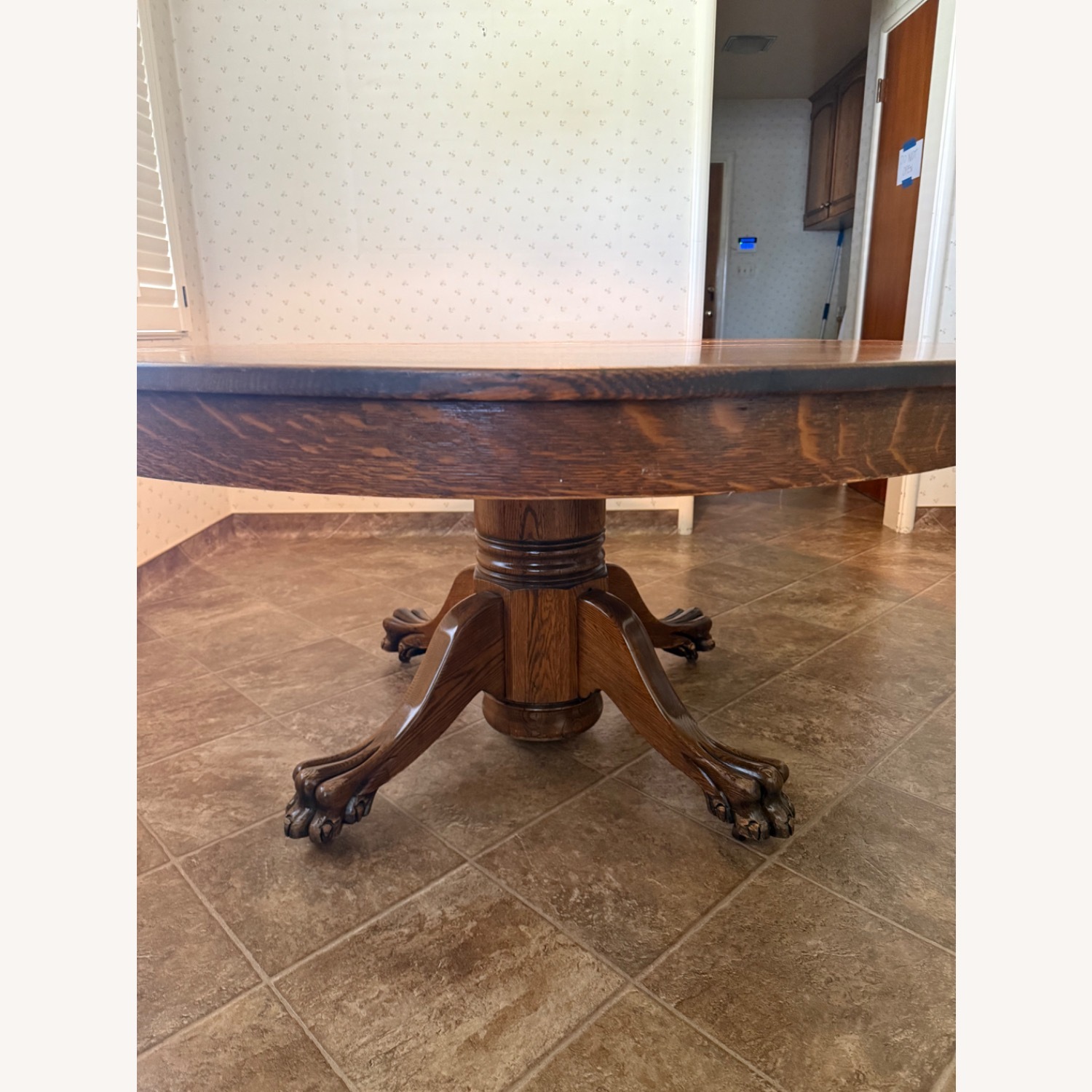 Antique Oak Dining Table - image-3
