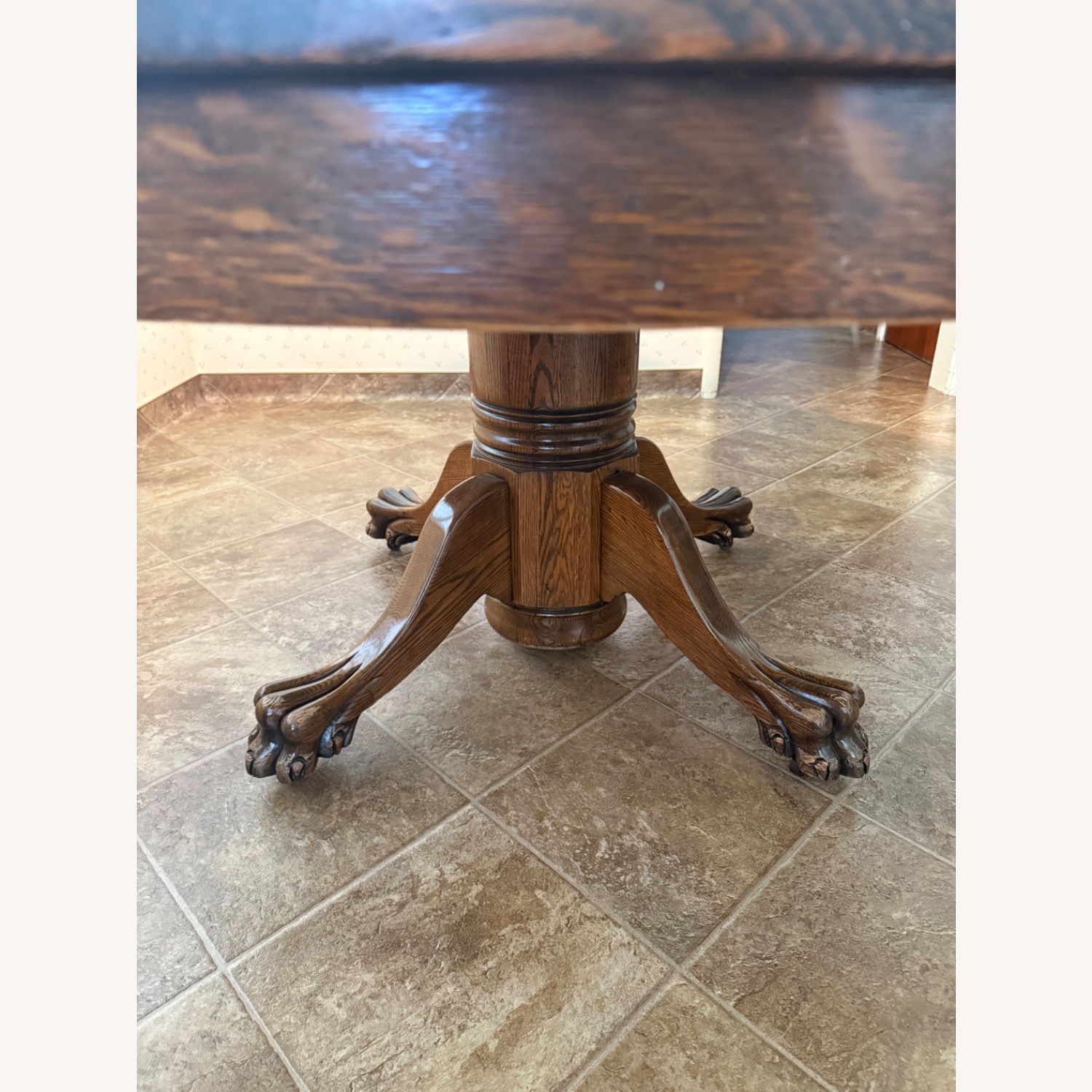 Antique Oak Dining Table - image-7