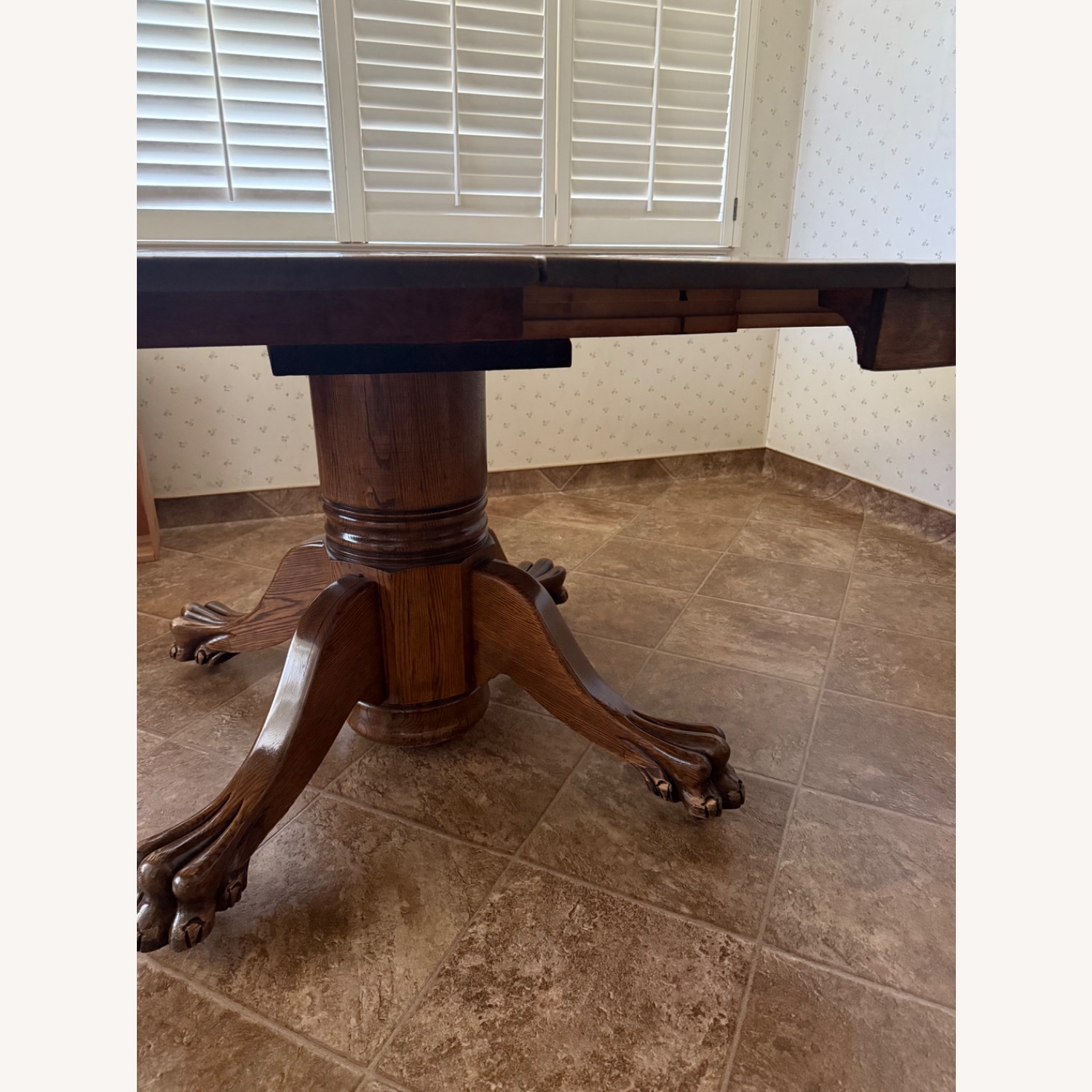 Antique Oak Dining Table - image-4