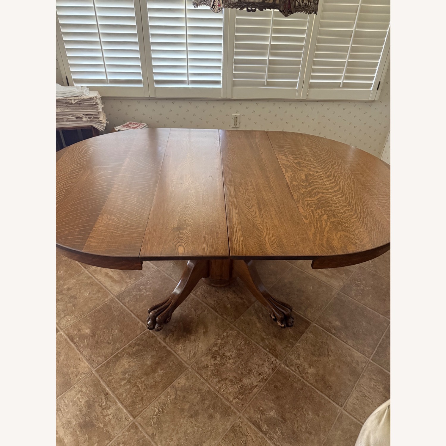 Antique Oak Dining Table - image-1