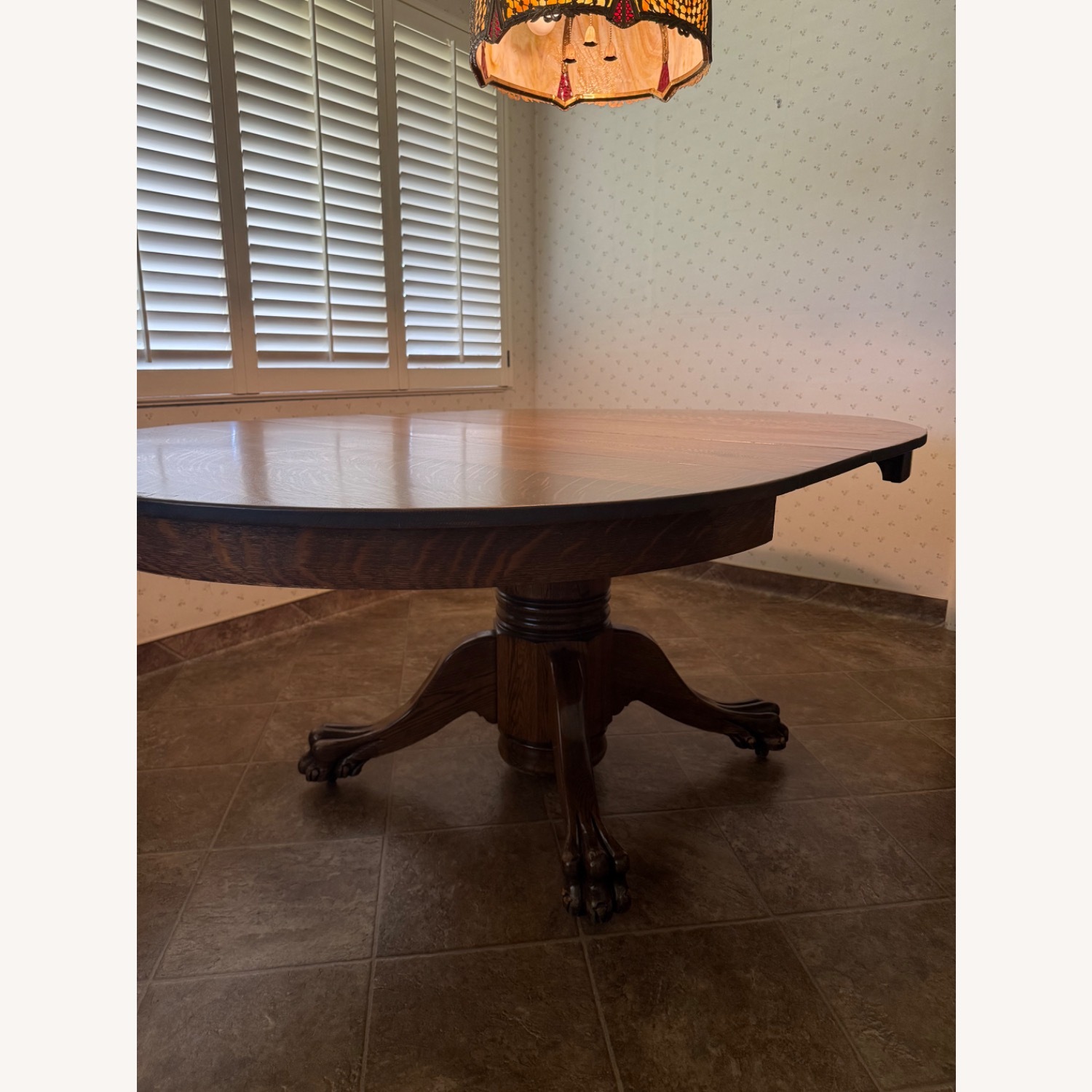 Antique Oak Dining Table - image-2